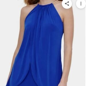 Elegant Blue Halter Dress By Kenzie